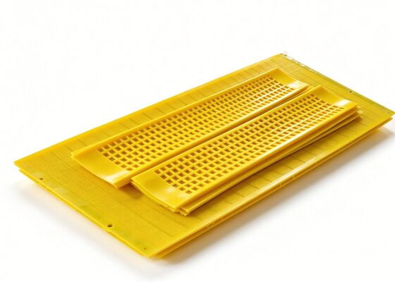Flexible PU Flip Flow Mats for Damp Wood Chip and Biomass Sizing