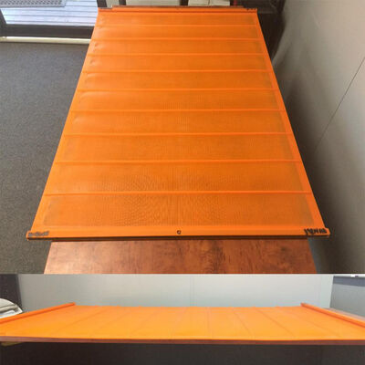 Orange PU Screen Panel 0.5mm Mesh 1040x700mm for Wet Sieving with High Wear Resistance