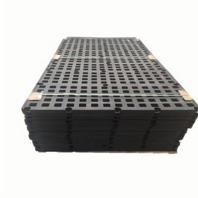 Durable Black Color 40mm Thickness Rubber Screen Panel For Mining Vibrating Screens