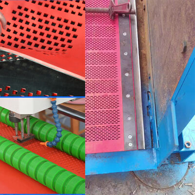 1.25m Width 8mm Thickness Rubber Screen Panel with Hook Installation for Dry Screening