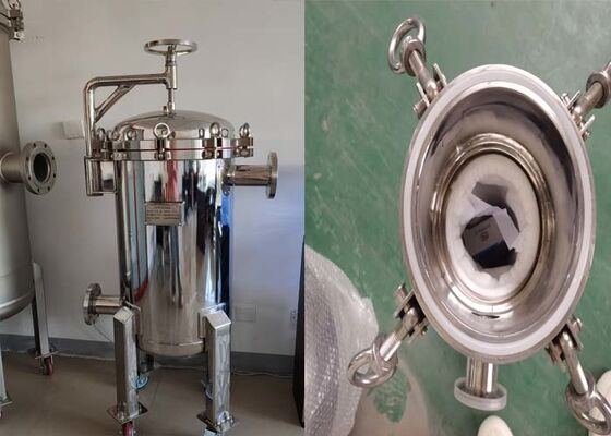 Stainless Steel Liquid Single Bag Filter Housing With Portable Leg