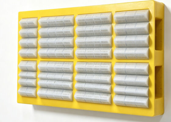 Industrial Strength Polyurethane Fine Aperture Screen Panel with Embedded Steel Frame for Tailings Treatment