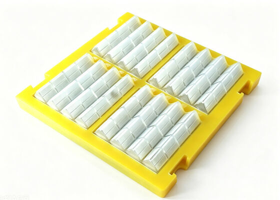 Heavy-Duty PIPO Style Polyurethane Screen Panel with Reinforced Mounting for High Impact Primary Screening