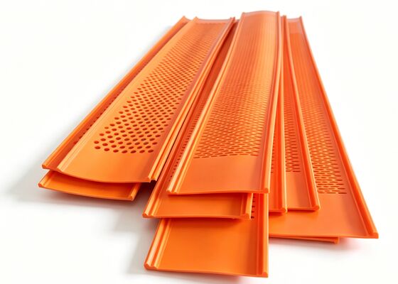 Boomerang Aperture TPU Panels for Non-Clogging Metal Scrap Recycling
