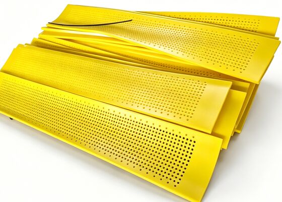 Boomerang Shaped Aperture PU Flip Flow Panels for Metal Scrap Recycling