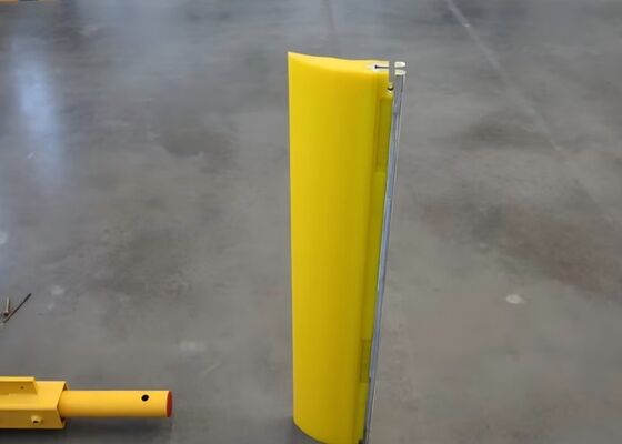 Conveyor Belt PU Scraper Yellow Blade High Strength Aggregate Conveyor System