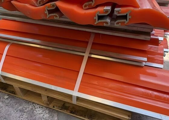 Conveyor Belt Polyurethane Cleaning System Adjustable Scraper Cement Conveyor Line