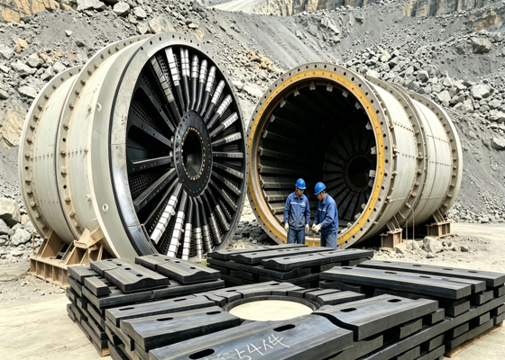 Abrasion and Impact Resistant Rubber Liners for Ball Mill with Heat Treated Surface