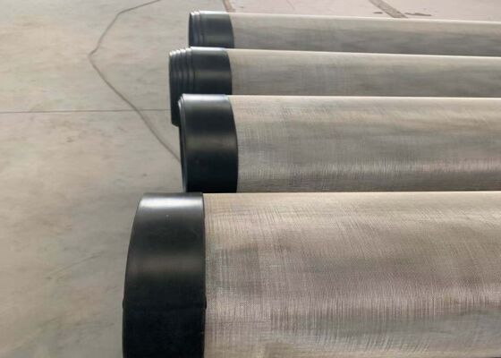 Rotex Compatible Screen 304 Stainless Steel Black PU-Strip Chemical Resistant