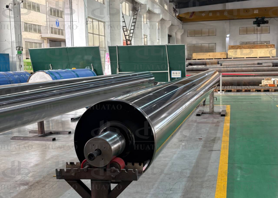 Q345B Flow System Long Life Timechannels Between Inner And Outer Tube Separated With Welded Leading Spirals Cooling Roller Bopp Bopet Film Balance G2.5