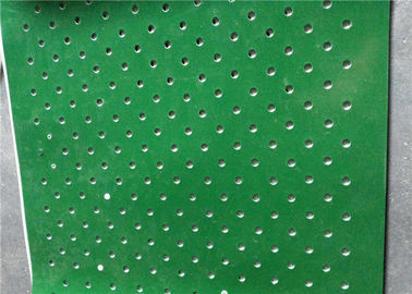 Green PVC Plastic Corrugator Conveyor Belt With Punching Holes For Lightweight Conveying