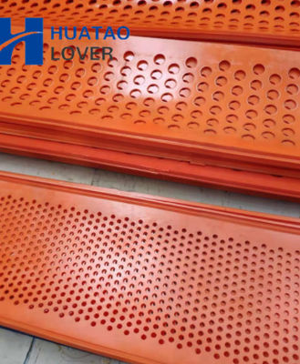 305mm Width Square Hole Red Color Polyurethane Flip Flop Screen Mesh for Coal Screening