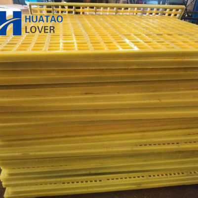 40mm Thickness Square Aperture Polyurethane Screen Mat with Embedded Steel Frame for Mining