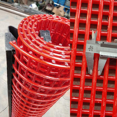 Βιομηχανική ποιότητα 2.5mm Steel Wire Tufflex Screen επικαλυμμένη με PU σε μέγεθος διαφάνειας 1x6mm