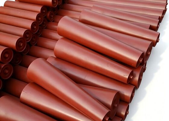 Κύλινδρος μεταφορικής ταινίας HDPE Υλικό μεγάλης διάρκειας ζωής Ανταλλακτικό εξάρτημα μεταφοράς