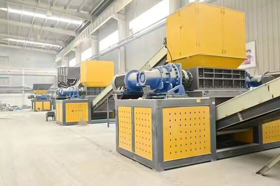 800 kg/h διπλή θρυμματομηχανή ελαστικών για γραμμή σκόνης καουτσούκ