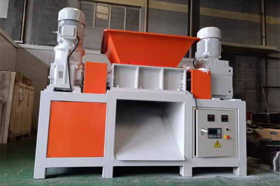 40-80mm Έκδοση Double Shaft Shredder με οθόνη Mesh